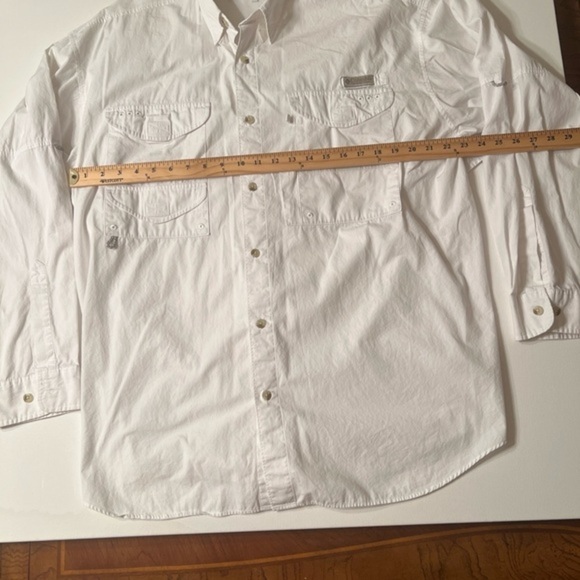 Men's Columbia PFG‎ Performance Fishing Gear Shirt White Cotton Size XL!! (D) - Picture 3 of 4